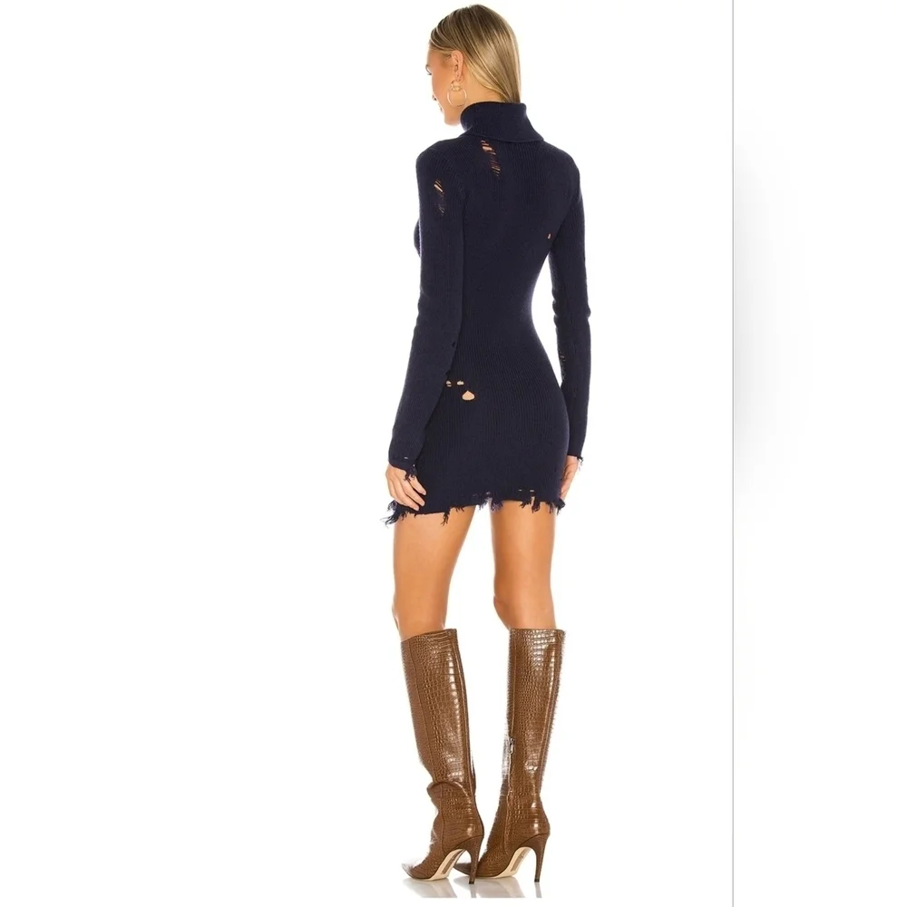Lovers & Friends Wool Blend Distressed Keeney Sweater Dress Grunge Long Sleeve S - Picture 8 of 8